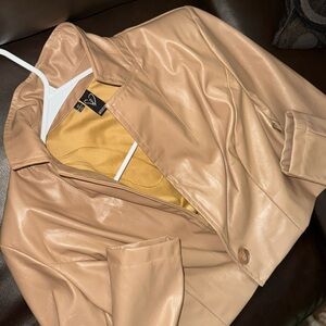 cropped jacket - Pleather